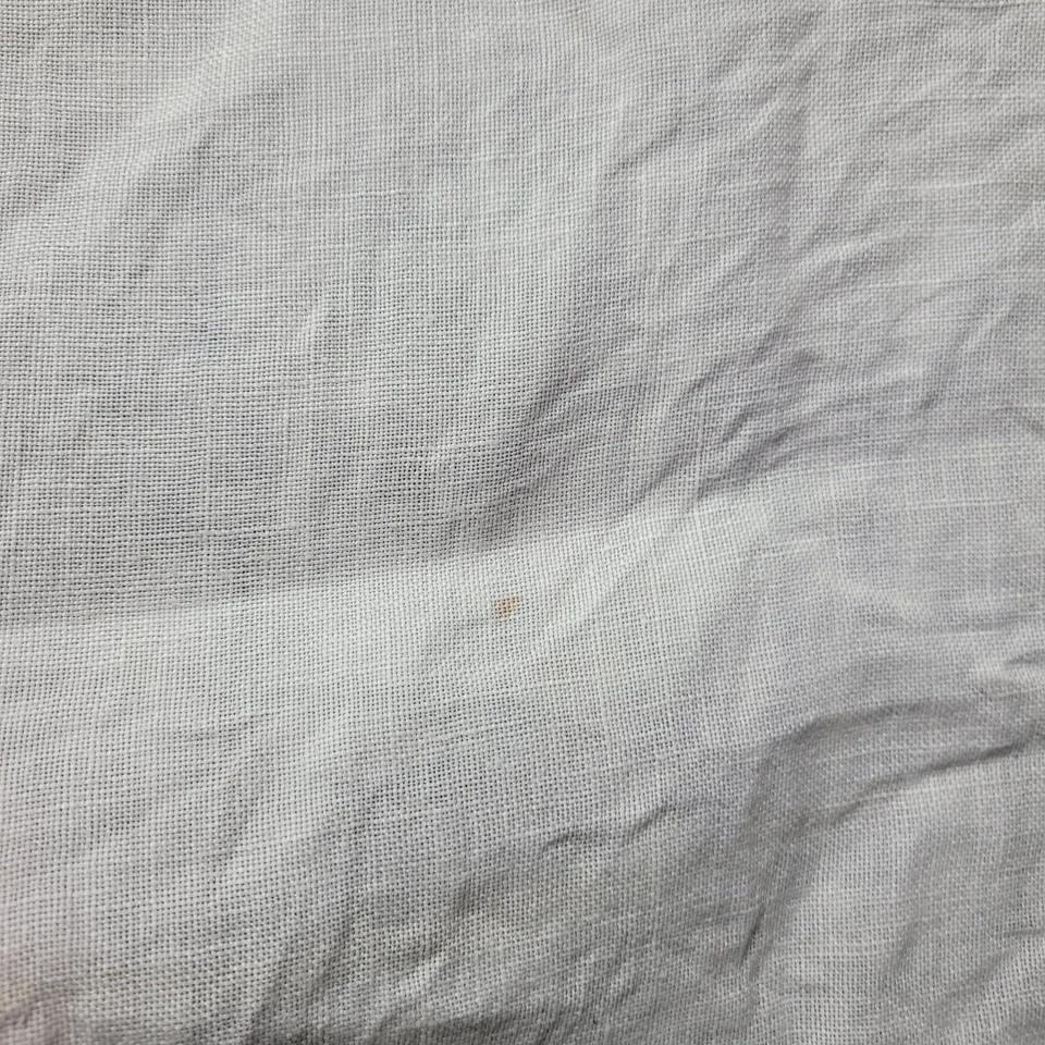 Mantel de Lino Bordado Vintage Floral Punto de Cruz Borde Marrón Cuadrado Foto 4 de 4