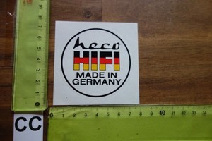 Alter Aufkleber Musik HiFi Audio TV Lautsprecher HECO HIFI