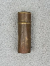 Vintage Brass Metal Tin Talcum Powder Shaker Dispenser Shaving Powder Vanity