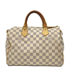 Louis Vuitton Speedy 30 N41533 Damier Azur Canvas Handbag with Lock Keys #KN1294