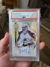 2021 The Cup #65 Patrick Roy Auto Gold Spectrum /12 PSA 9 AUTO 10 POP 1 AVS