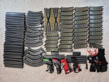 Huge lot of 73 Slot Car Tracks  4 Controllers Assorted READ
