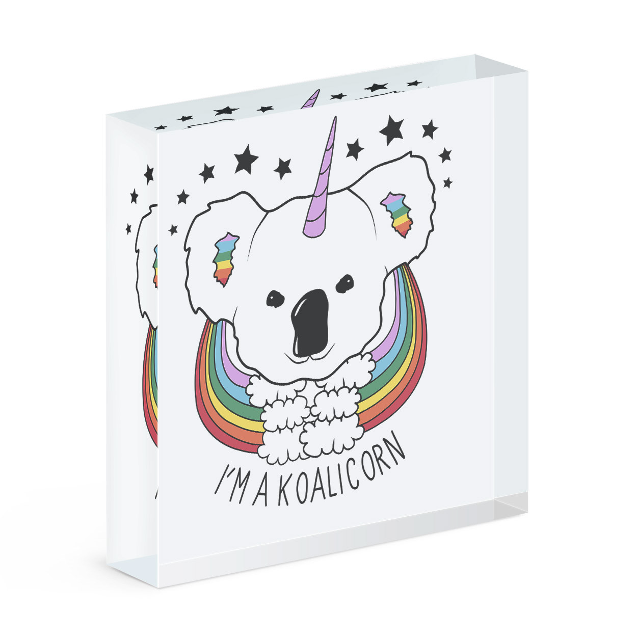 I'm A Koalicorn Unicorn Acrylic Photo Block Frame Koala Unicorn Funny