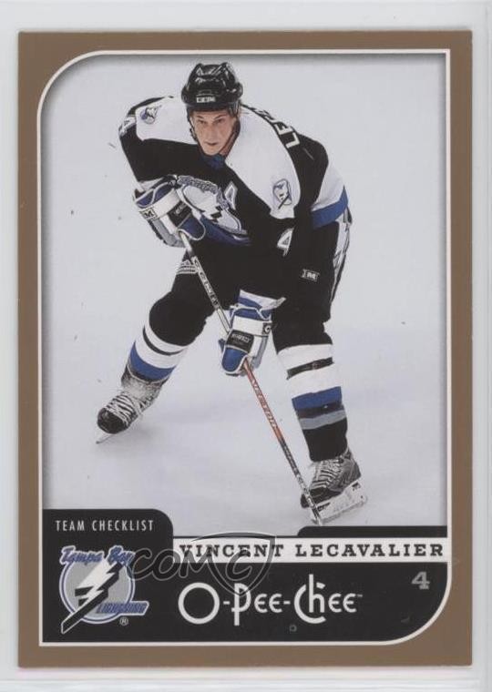 2006 O-Pee-Chee Team Tampa Bay Lightning Checklist Vincent Lecavalier #697 8tn
