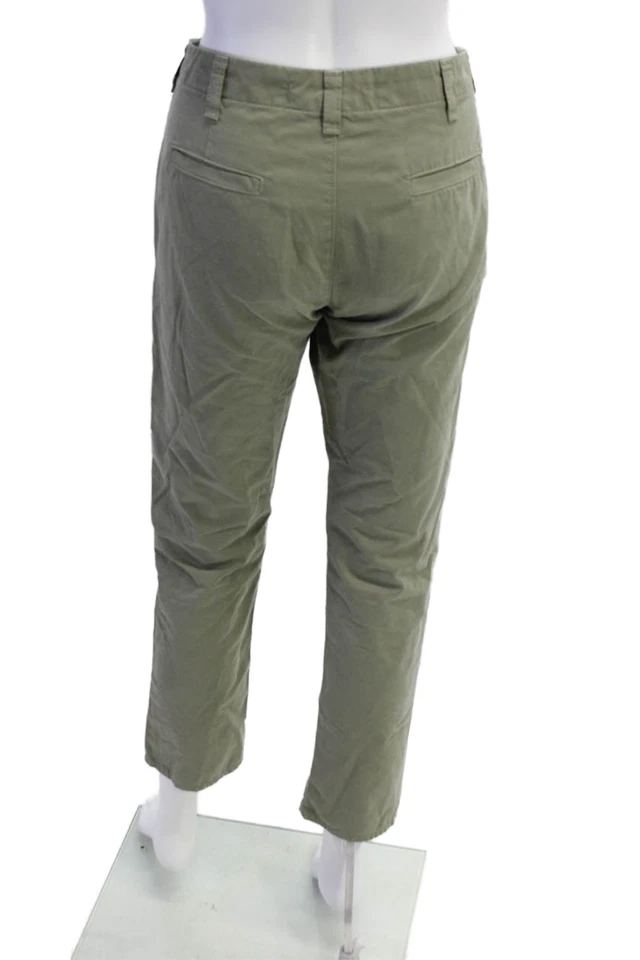 J Brand Womens Cotton Garrison Buttoned Tapered Pants Green Size EUR 26 - Image 3 of 4