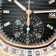 Patek Philippe Nautilus 5980/1400R-011 18K Rose Gold Diamonds Automatic Watch 6