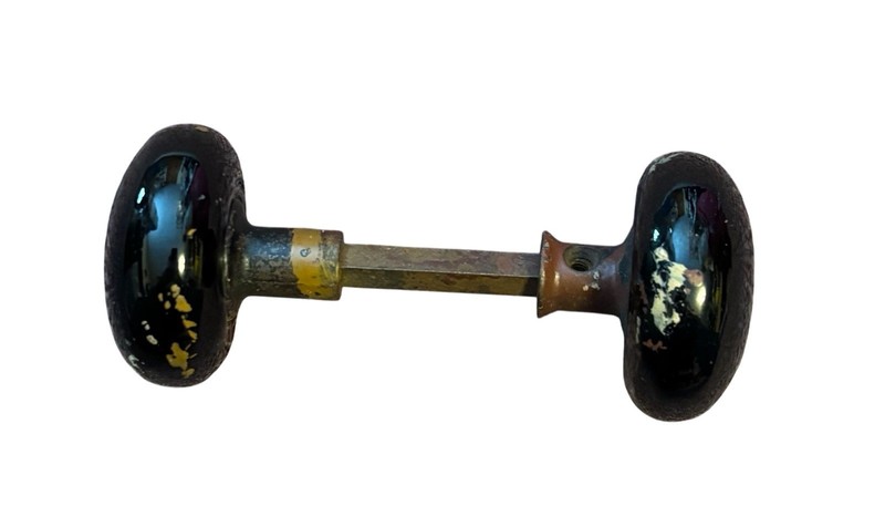 Antique Black Porcelain Door Knobs