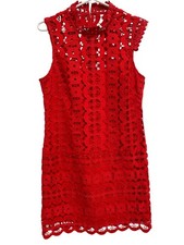 Laundry By Shelli Segal Sheath Dress Size 6 Lace Sleeveless Mini Evening Wear