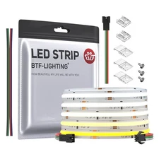 FCOB Addressable WS2811 IC CCT COB LED Strip Flexible High Density Uniform Ch...