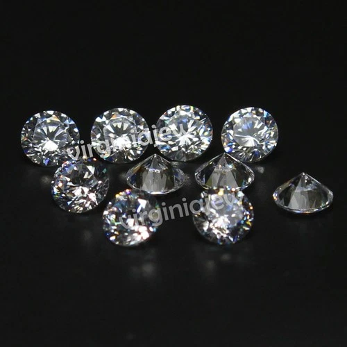 Certified 1.51 Ct D Color VVS1 Round Cut 3.40 MM Lab Grown Diamond 10 Pcs #J1