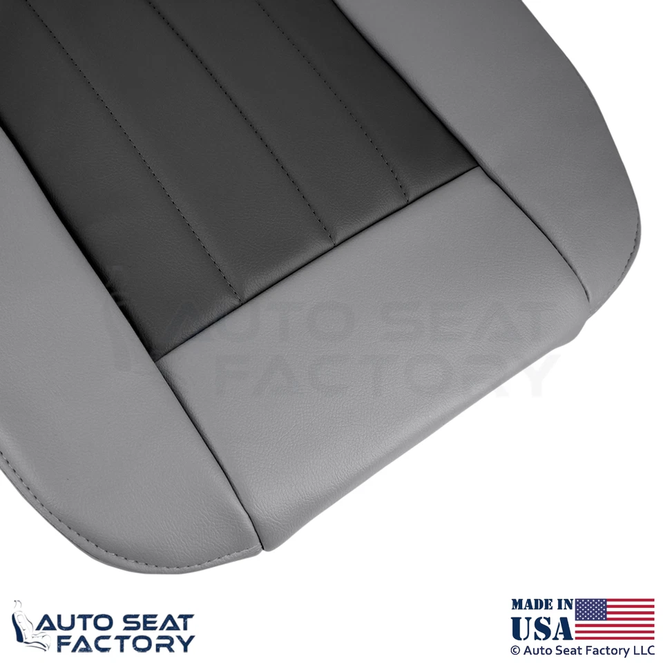 Fundas de asiento delanteras inferiores grises de cuero genuino para Dodge Durango 2004-2006 Foto 4 de 4