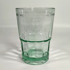 Bacardi Rum Green Glass Embossed Tinted Mojito Cocktail Bat Collectible