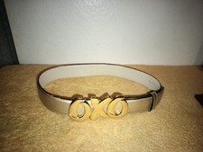 Paloma Picasso OXO Vintage Golden Leather Belt Size S/70