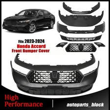 Front Bumper Cover Kit For 2023 2024 Honda Accord With Grille Fog Lights Cover Front Bumper Cover Kit For 2023 2024 Honda Accord With Grille Fog Lights Cover