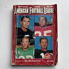 1968 AFL American Football League Official Guide The Sporting News Jim Nance