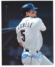 Jeff Bagwell Signed Autographed 8 x 10 Pinnacle Zenith Photo Card Houston Astros