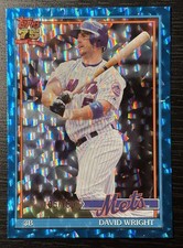 2026 Topps Series 1 - 1991 David Wright #T91-66 Blue Crackle Foil /150