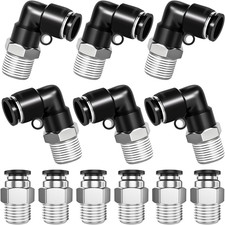 1/4" Push to Connect Fittings,1/4" OD to 1/4" NPT Air Hose Fittings,1/4" Quick C