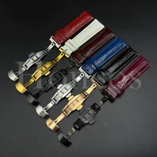 12-22 MM Genuine Leather Lizard Watch Band Strap Quick Release Clasp Fits Bulova