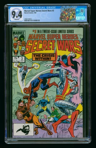 SECRET WARS #3 (1984) CGC 9.4 1st APPEARANCE VOLCANA & TITANIA WHITE PAGES