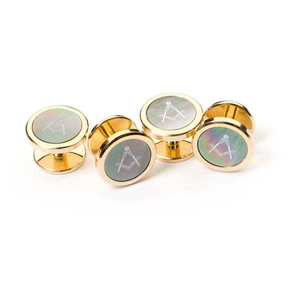 Mother Of Pearl & Silver Cufflinks (O/O) | The Antique Jewellery Company - Foto 2