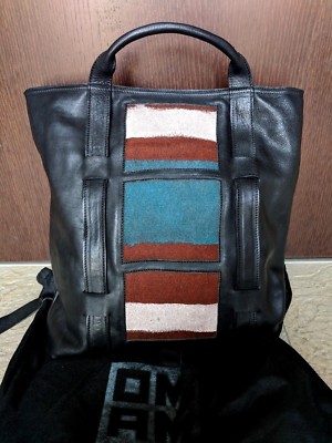 tasche rucksack damen Moma Leder Made Italy Reißverschluss groß leather bag womens