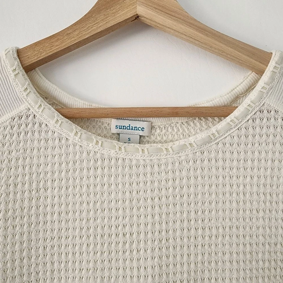 Top Sundance Off White tejido térmico suave manga larga para mujer talla S Foto 4 de 4