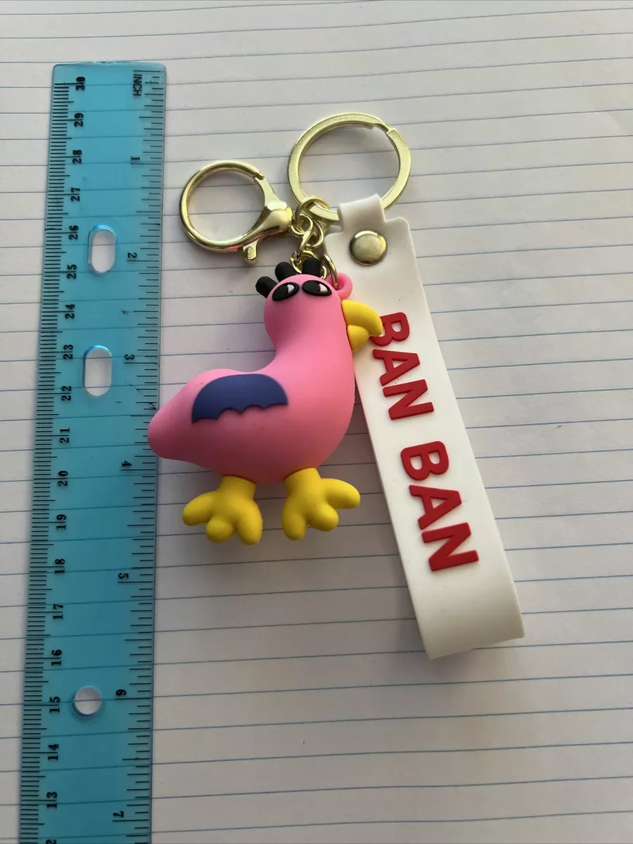 Garten Of BanBan Opila Bird Pink Rubber & Metal Keychain New! Fast