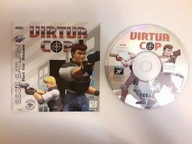 Virtua Cop Not For Resale NFR - Original Slip Sleeve and Game Sega Saturn 