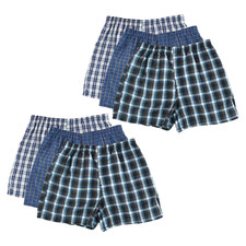 6 Pack Men's Boxer Shorts Random Mixed Color Pack Woven Relaxed Fit Boxers