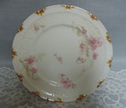 3 Haviland Limoges Lunch Plates Schleiger 54 Embossed Bellflowers Pink Gold 8.5" — photo 5