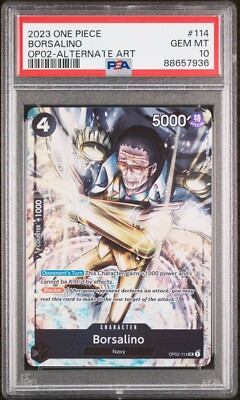 PSA 10 Borsalino Alternate Art 114 Paramount War One Piece TCG