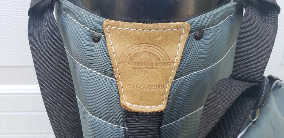 SUN MOUNTAIN ECLIPSE 携带高尔夫球袋 4 路轻便蓝色/薄色无支架杆 — 第 2/4 张图片