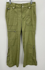 BDG Urban Outfitters Pants Womens 6 Green Cargo Zip Hem Flare Leg Retro Y2K