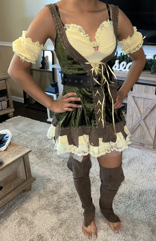 Vestido fantasia de Halloween Racy Robin Hood conto de fadas mel sexy feminino fantasia médio - Imagem 3 de 3