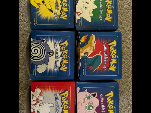 Never Opened 1999 Burger King Pokemon 23K Gold Plated Cards Set of 6 - Picture 1 of 3