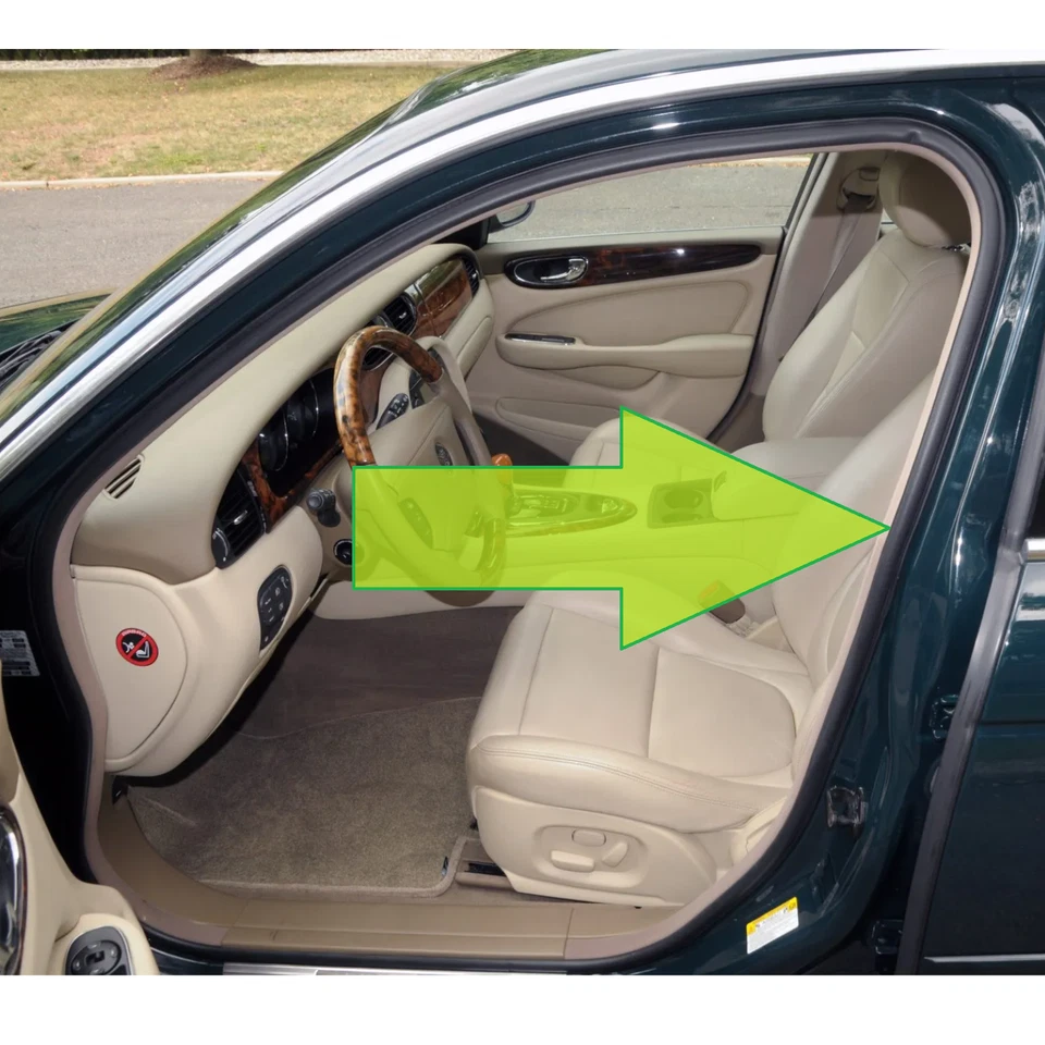 Jaguar XJ8 XJR (X350-356-358) 2003-2009 puerta delantera fieltro/sello de goma resistente a la intemperie Foto 2 de 4