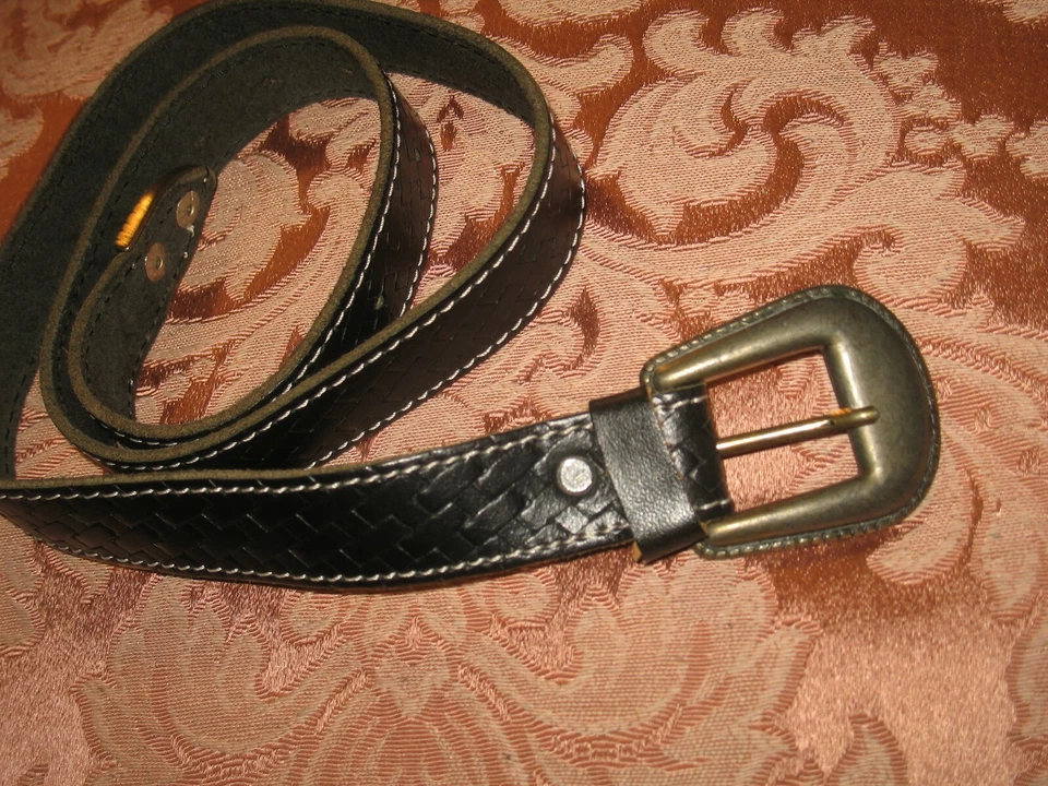 Damen-Gürtel, schwarz mit Muster, Länge: 90 cm, Frauen-Accessoire - Bild 3 von 4