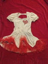 Beige Red Tutu Dress Dance Costume Heart Child M Recital Theatre Holiday Gift