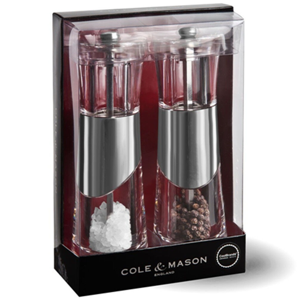 Cole & Mason Salt and Pepper mill set Salt Pepper grinder Bobbi gift set England eBay