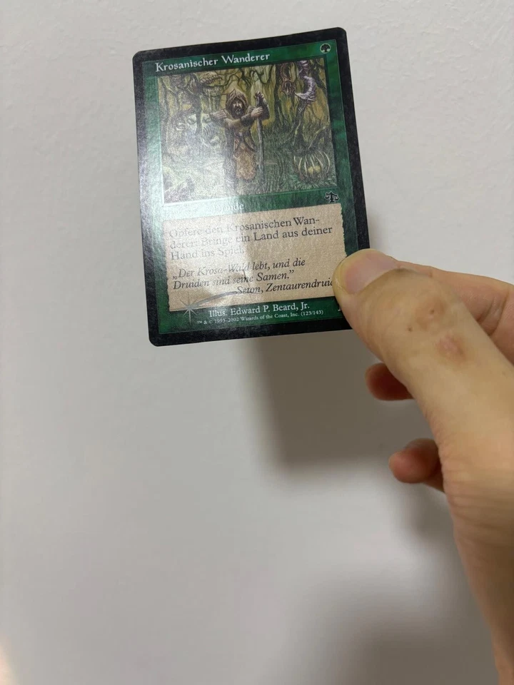 MTG GERMAN FOIL JUDGMENT KROSAN WAYFARER DAMAGED MAGIC THE GATHERING CREATURE - Image 3 of 4