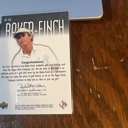 Ian Baker-Finch 2001 SP Authentic Tour Swatch Match-Worn Shirt #IF-TS PGA NM-MT - Picture 5 of 6
