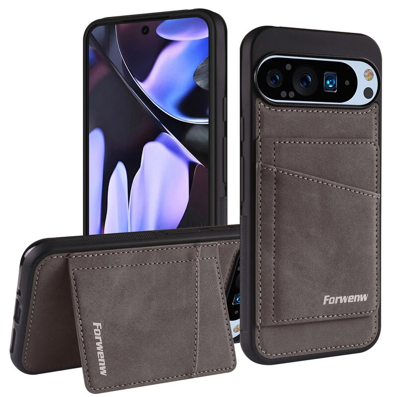 Case For Google Pixel 9 Pro XL 9A 8 Pro 8A Leather Card Pocket ShockProof Cover - Image 2 of 4