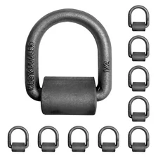 10 Pack Heavy Duty 1/2" Weld-On Forged D Ring Flatbed Truck Trailer 12000 Lbs