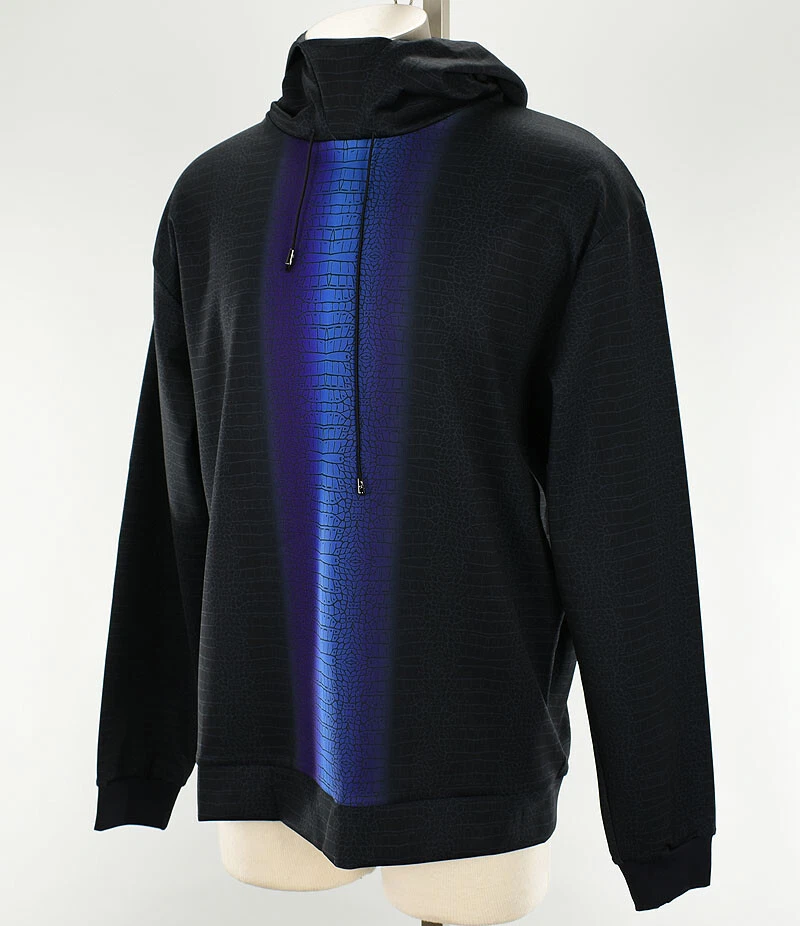 ULTRACOR Mens Black Ombre SERPENT RYDER Regular Fit Hoodie SMALL NWOT