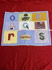 Pottery Barn Kids Quilted Sham Alphabet Hippo Pillowcase