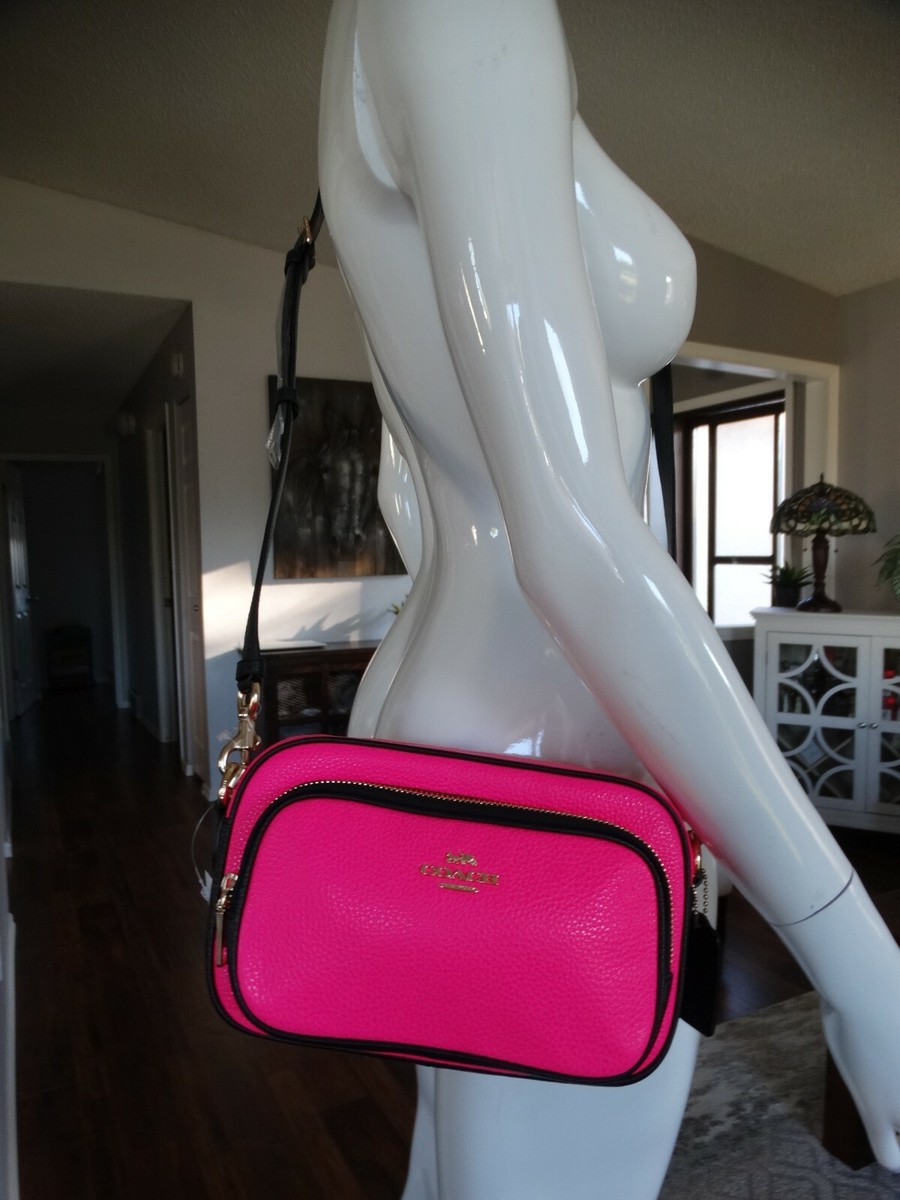 COACH Court Crossbody Bag Fluorescent Pink C6078 | eBay