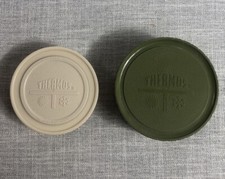 Termo vintage aguacate verde taza 72A63 y tapón bronceado 763