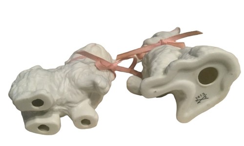 White Cat/ Kitten 1980’s Porcelain Figurine Set of 2Home Interiors HOMCO #1413 - Picture 6 of 6