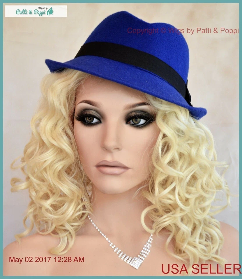 蕾丝正面中号卷发假发金发 613 时髦性感热销美国卖家 1190 — 第 2/4 张图片